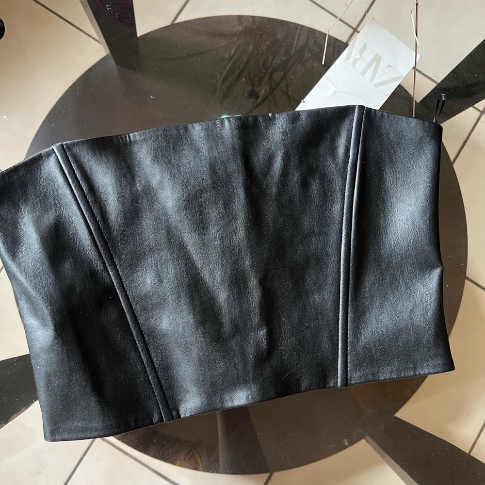 Zara leather corset